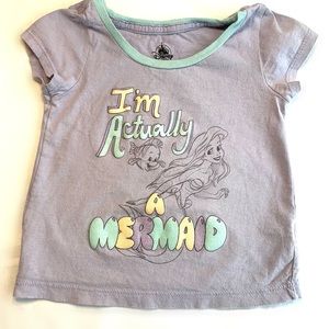 Ariel The Little Mermaid purple T-shirt size 2/3